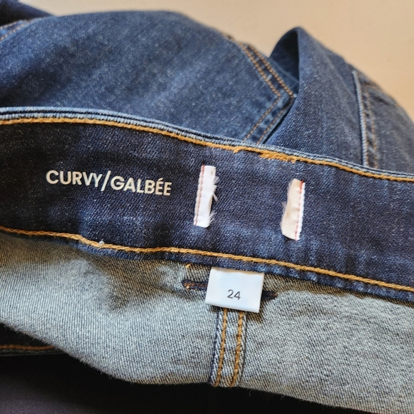 Penningtons Curvy Fit Denim Capri Dark Wash Jeans d/C Plus Size 24 New Summer - Picture 11 of 12